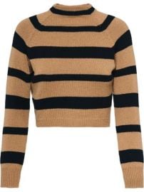 striped mock neck jumper at Farfetch